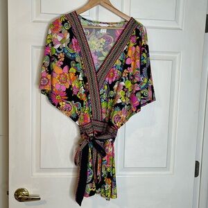 Trina Turk Multicolor Floral Top